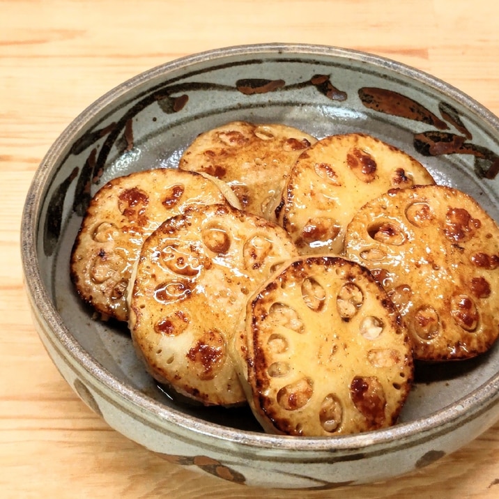 “うまかばい”で作る『鶏つくねの蓮根はさみ焼き』